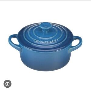 Le Creuset Blue Stoneware Mini Cocotte